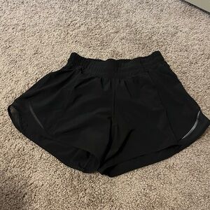 Black lululemon hotty hot shorts